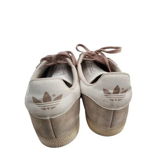 Adidas Gazelle Women's Suede Sneakers Pinky Beige & White Women's Size 8 - Picture 5 of 8